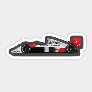 Ayrton Senna's McLaren Honda MP4/5 Illustration Sticker